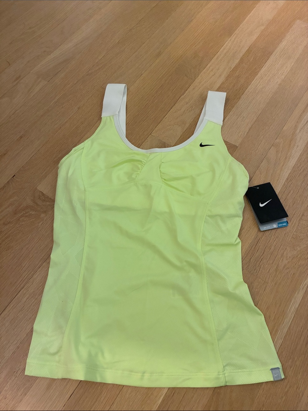 Nike Women's Neon Yellow Tank with White Straps
